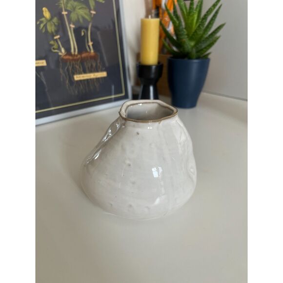Ceramic Glazed Warped Vase - Picture 3 of 5